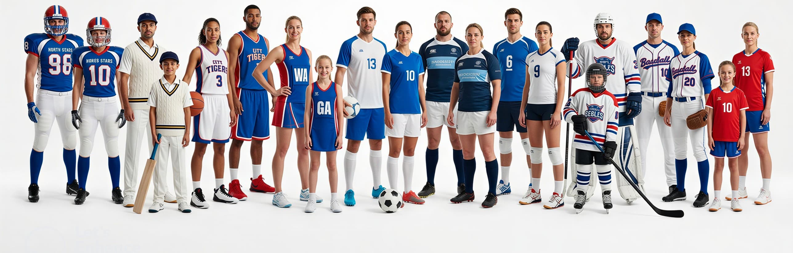 Athletes across ten sports wearing custom Elpuo uniforms